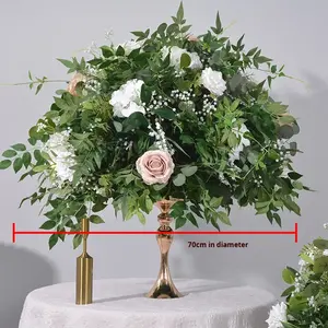 Centres de table de mariage en soie romantiques et modernes de haute qualité, décoration de boule de fleurs artificielles |   Horti Club - Product Image 2