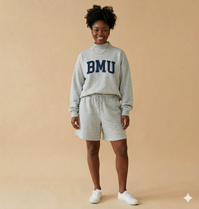 Conjunto de Pantalones Cortos y Top de Cuello Alto Coordinado para Mujer, Atuendo de Invierno, Cálido, Relajado, Elegante, Colección Diaria - Product Image 1