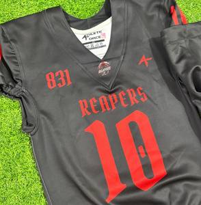 Conjunto de Uniforme de Fútbol Sublimado Personalizado Reapers, Camiseta sin Mangas con Cuello en V para Hombre, Uniforme Transpirable 100% Poliéster - Product Image 3