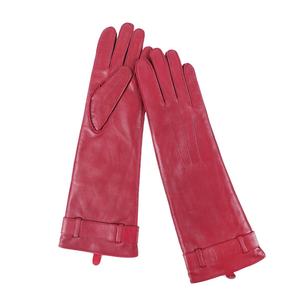 Guantes Largos Rojos de Cuero para Mujer, Elegantes, Suaves al Tacto, Estilo Ópera, para Conducir, Cálidos para el Invierno - Product Image 4