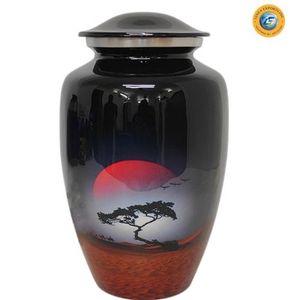Hummingbird Floral Cremation Urn Adult <b>Memorial</b> <b>Keepsake</b> Aluminum Urn for Human Ashes Customizable Design - Product Image 3