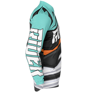 เสื้อเจอร์ซีย์มอเตอร์ไซค์ผู้ชายแบบสั่งทำพิเศษ แขนยาว พิมพ์ลายแบบ Sublimation เสื้อแข่งแห้งเร็ว ระบายอากาศได้ดี ชุดกีฬาขี่มอเตอร์ครอส - Product Image 2