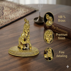 Idole artisanale en laiton Laddu Gopal pour le temple domestique et la Pooja quotidienne, statue en laiton de qualité supérieure Laddu Gopal pour Janmashtami et les occasions religieuses - Product Image 4