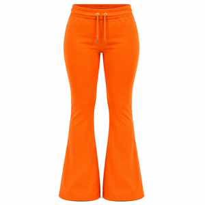 Wholesale Women Flare Sweatpants Viral Streetwear <b>Bell</b> Bottom Leg Pants Solid Color Modern Fashion Womens Flare Sweatpants - Product Image 1