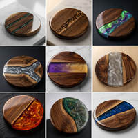 Meilleures ventes 2026 : Sous-verres faits main en bois et résine pour tasses et mugs, idéaux pour la cuisine, la table à manger et les tables à café et à thé