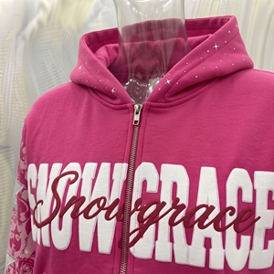 Sudadera con Capucha Snow Grace, 100% Algodón, Corte Holgado, Estampado de Letras en la Parte Delantera, Manga Larga, Estilo Casual de Invierno para Hombre - Product Image 6