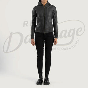 Women's <b>Leather</b> <b>Jacket</b> Custom Women Black <b>Leather</b> <b>Jacket</b> High Quality Women Genuine <b>Leather</b> <b>Jacket</b> Winter Women <b>Leather</b> <b>Jacket</b> - Product Image 4