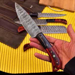 Custom Handmade <b>Knife</b> Set Durable Damascus Steel Blades High Quality <b>Kitchen</b> Tasks Chef <b>Knife</b> Set Available At Wholesale Rate - Product Image 3