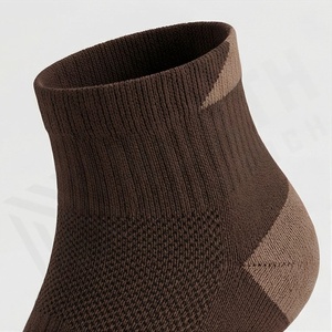 Brown Ankle <b>Socks</b> Solid Knitted Breathable Spandex Polyester Casual Daily Wear Summer Style Adult Regular Fit - Product Image 4