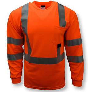 Hi <b>Vis</b> 100% Safety Reflective <b>T</b> <b>Shirt</b> Custom Made Safety Reflective Long Sleeve <b>T</b> <b>Shirts</b> Construction Hi <b>Vis</b> <b>Shirts</b> - Product Image 1