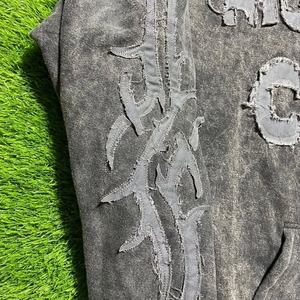 Nouveauté 2026 : Sweat à capuche pour homme personnalisé, délavé à l'acide, effet vieilli, brodé, service OEM, grammage lourd - Product Image 6