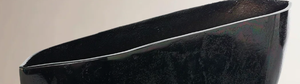 Modern Obsidian Black Footed <b>Boat</b> Vessel – Large Sculptural Metal <b>Planter</b> Bowl for Floral Arrangements, Table Centerpiece Decor - Product Image 6