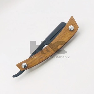 Top selling Wood Handle <b>Razors</b> High quality Wooden Handle <b>straight</b> <b>Razor</b> Replaceable Blade Shaving <b>Razor</b> With Custom Logo - Product Image 2