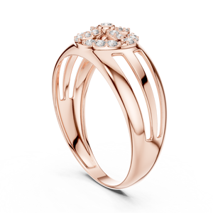 Bague pour homme POLARIS STAR en diamant de laboratoire, sertie en or rose massif 18 carats, pour mariage, fiançailles, fête, cadeau ou usage quotidien - Product Image 3