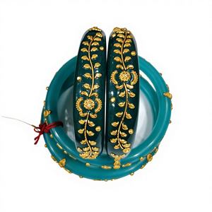 LISA JEWELLERS Pulseras de Oro Sólido de 22K para Mujer, Brazaletes Tradicionales Bengalíes para Novia, Joyería de Boda, Oro Puro Certificado BIS - Product Image 1