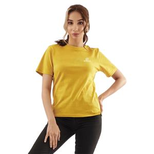 เสื้อยืดคอกลมแขนสั้นผ้าฝ้ายแท้คุณภาพสูง ระบายอากาศได้ดี สำหรับผู้หญิง รับสกรีนโลโก้ตามแบบ - Product Image 1