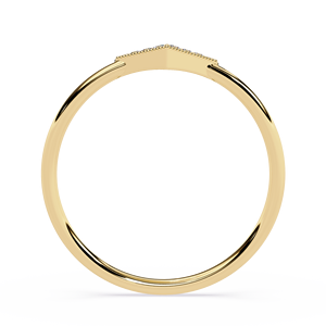 Bague minimaliste en or 18 carats avec diamants naturels taille brillant rond, bordure Milgrain, certifiée IGI – Bijou de luxe - Product Image 2