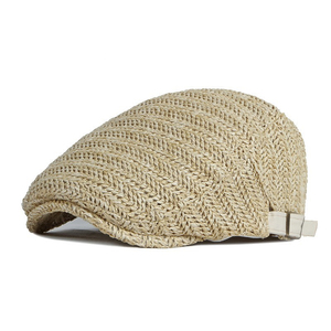 Casquette plate en cuir véritable de qualité supérieure, style rétro, en cuir PU, avec logo en relief, design personnalisé, vente en gros d'usine - Product Image 4