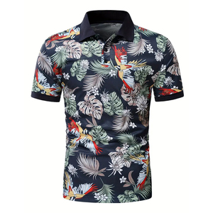 Camisas polo casuales ligeramente elásticas con botones en las mangas, ropa de hombre para verano, camisa polo sublimable para hombre para actividades al aire libre. - Product Image 1