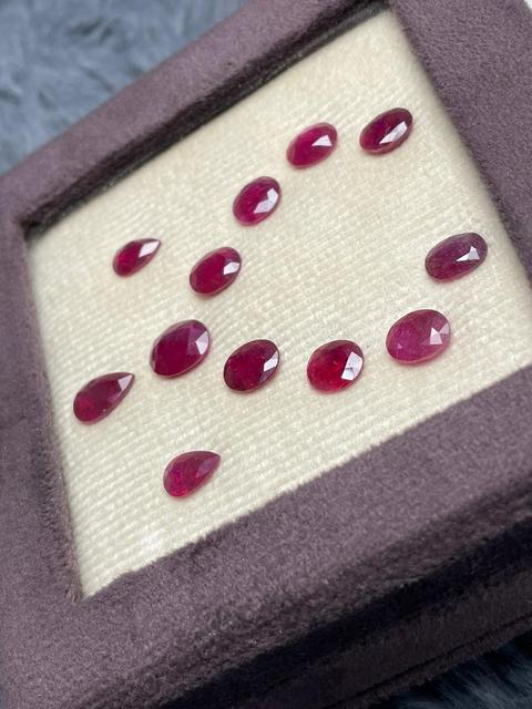 Natural Ruby Oval/Pear Cut Unheated Untreated Gemstone 26.02 Carat MZ Origin for Necklace Jewelry Set