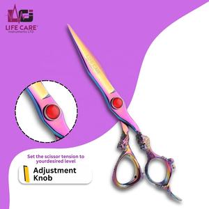 กรรไกรตัดผมมืออาชีพ หลายสี คุณภาพเยี่ยม ด้ามจับลายมังกร กรรไกรตัดผมญี่ปุ่น ผลิตโดย Life Care Ins - Product Image 2