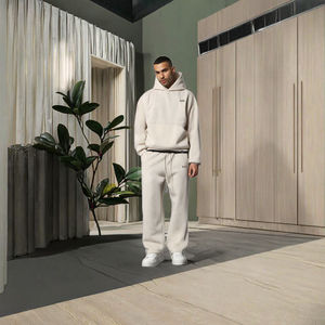 Chaqueta con capucha acolchada de lana de gran tamaño para hombre, chaqueta con cremallera en medio pecho, impresión en relieve Digital 3D, ajuste holgado bordado, nueva calidad - Product Image 5