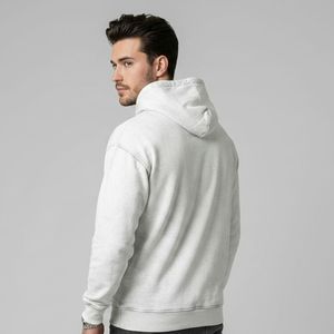 Sudadera con Capucha para Hombre, Lavado Ácido, Invierno, Color Sólido, 100% Poliéster, Impresión Digital Personalizada, Ecológica - Product Image 5
