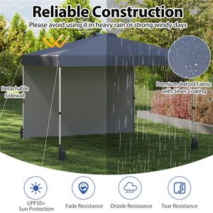 Tenda Pop-up in Alluminio per Quattro Stagioni 3x3 m Impermeabile Portatile con Borsa con Ruote e 1 Parete Laterale - Product Image 6