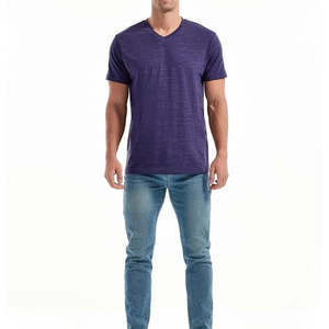 Camisetas Casuales Extra Grandes para Hombre, Cuello en V, Ligeras, Camisetas de Cuello en V Lisas, Camisetas de Algodón para Hombre - Product Image 6