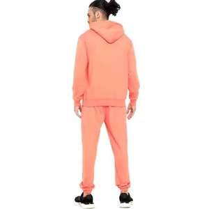 Survêtement pour homme de couleur rose pêche, fabriqué directement en usine, design personnalisé, coupe classique, tissu respirant. - Product Image 5