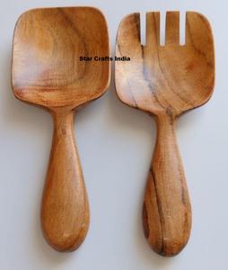 Ensemble de cuillères de cuisine portables en bois naturel faites à la main, ustensiles de cuisson jetables pour la maison, la cuisine, le restaurant, l'hôtel - Fournisseur en gros - Product Image 6