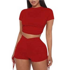 Conjuntos de Yoga Personalizados de Alta Calidad, Tops Cortos, Conjuntos de Yoga Casuales sin Costuras, Conjuntos de Yoga de Moda, Conjuntos Deportivos de Verano para Mujer - Product Image 1