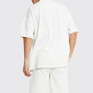 เสื้อยืดผู้ชาย OEM/ODM แบบดิสเทรส 100% ผ้าฝ้าย น้ำหนักเบา แขนสั้น สกรีนโลโก้ตามสั่ง สไตล์สตรีทแวร์ มีจำหน่าย - Product Image 3