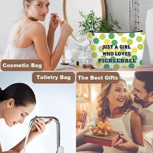 Set di Borse da Viaggio Personalizzate per Amanti del Pickleball, Organizer per Cosmetici con Specchio per Donne e Ragazze - Product Image 3