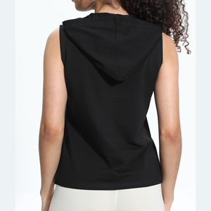 เสื้อกล้ามมีฮู้ดผู้หญิงลดราคาสุดฮอต แฟชั่นใหม่สำหรับฤดูร้อน ดีไซน์ใหม่สวมใส่สบาย พร้อมโลโก้ด้านหน้า - Product Image 6