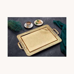 Contemporary Aluminium Serving Tray New Design Customized Food Display Tray For Snacks Sweets Dates Chocolate Use - Product Image 3