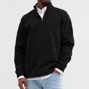 Chaqueta de Forro Polar para Hombre, Diseño Nuevo, con Cierre de Cremallera de un Cuarto, de Lona, para Invierno, Estilo Urbano, Precio Bajo, OEM - Product Image 4