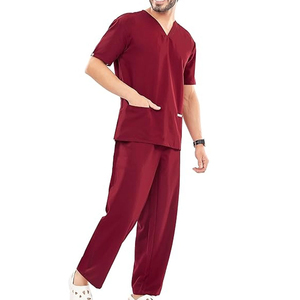 KRAVEN SPORTS Ensemble de tenues médicales unisexe à col en V, uniforme de soins de santé, vêtements de travail pour infirmières et hôpitaux, en coton, sans coutures, avec détection d'aiguilles - Product Image 5