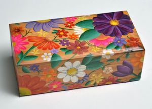 Traditional Indian Hand Painted <b>Wooden</b> Box Ethnic Decorative Jewelry Storage Gift Box Handmade Artisan Craft - Product Image 4