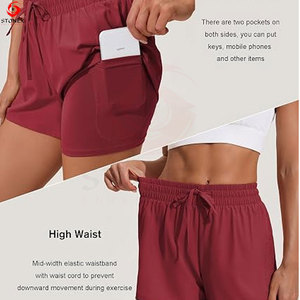 Shorts Deportivos Ligeros para Mujer, Shorts de Gimnasio Elásticos para Correr, Caminar, Hacer Senderismo, Yoga, Entrenamiento y Uso Deportivo Diario - Product Image 2