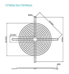 Taiwan G176-1 176mm <b>Metal</b> Ventilation Cooling <b>Fan</b> Guard - Product Image 2