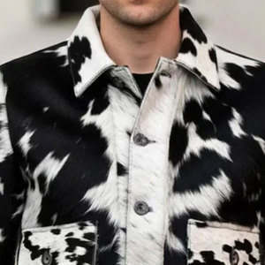 Original Cowhide Cowboy <b>Men's</b> <b>Suede</b> Leather <b>Jacket</b> Premium Quality Waterproof Breathable Customizable Autumn Winter - Product Image 6