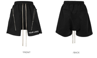 Shorts Cargo Homme Décontracté Léger Respirant à Logo Personnalisé, Taille Élastique, Double Fermeture Éclair Large, Style Urbain Estival