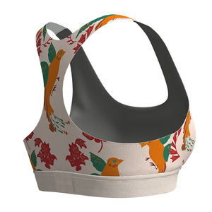 Sujetador deportivo de yoga de secado rápido para mujer, personalizado al por mayor, con diseño de retorcido frontal y efecto push-up, para gimnasio y fitness, con sublimación. - Product Image 4