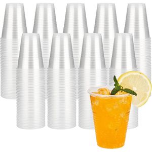 Bicchieri di Plastica Trasparenti Usa e Getta da 7 oz, Confezione da 500, per Bevande Fredde e Feste - Product Image 1