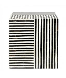 Mesa de Cajones con Incrustaciones de Hueso de ILAHI, Diseño Moderno con Detalles de Ágata, Almacenamiento de Tres Niveles, Mueble Portátil para el Hogar - Product Image 5