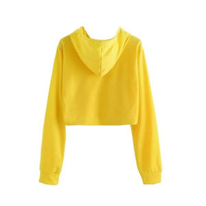 Sudadera Corta de Invierno de Manga Larga de Algodón para Mujer, Ropa Personalizada de Forro Polar Transpirable, Ecológica, Colores Personalizados, Sostenible - Product Image 4