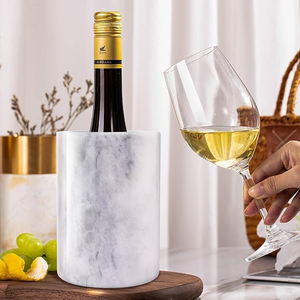 Marble Ice Bucket Coolers Factory Directly Wholesale Solid Marble Wine Ice Chiller and Bucket Finest Quality - Product Image 4