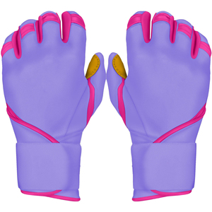 Gants de frappe de baseball en cuir Cabretta de qualité supérieure, couleurs personnalisées, droit/gauche, entraînement, XXL XL, fermeture auto-agrippante, manchette longue, extension - Product Image 1