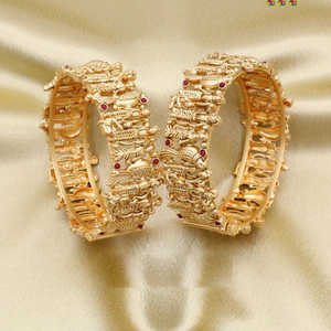 Bijouterie Plaqué or Rose Foncé Pota Stone Fashion Jewelry Bangles Set - Product Image 1